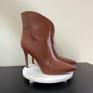 Nine West Camel Brown Tolate Dress Heeled Boots Women’s Size 10